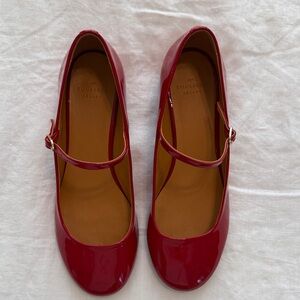Sezane Angelique patent red Mary Jane